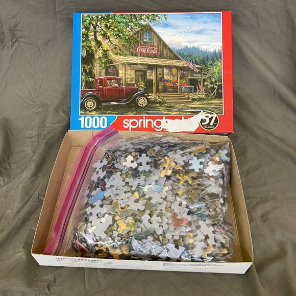 Springbok Country General Store Coca Cola Pickup Truck 1000 Piece Jigsaw Puzzle - Picture 1 of 3